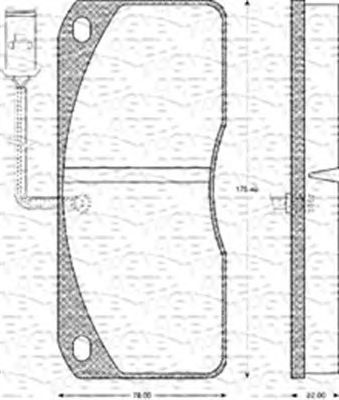 MAGNETI MARELLI 363702161151 -  Комплект тормозных колодок, дисковый тормоз